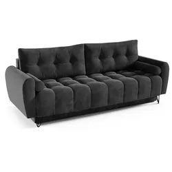 SCHLAFSOFA Malaga 3-Sitzer, Schwarz