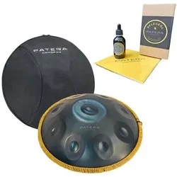 Patera Handpan D-Minor mit Tasche mit Pflege-Öl (Schlagzeug), Perkussion, Blau