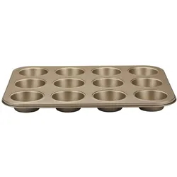 alpina Muffinform Antihaft 35x26,5x3cm, Backform, Gold