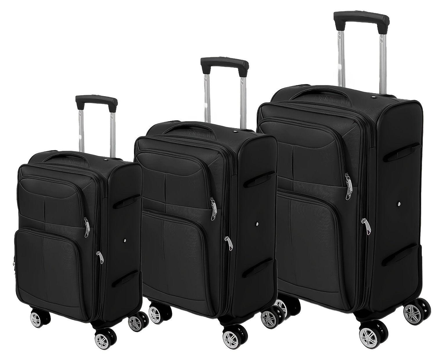 Koffer-Set - Reisekoffer-Set - Trolley - Spinner-Koffer - Handgepäckkoffer - 3-teilig - Oxford-Stoff