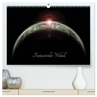 Fantasievolles Weltall (hochwertiger Premium Wandkalender 2027 DIN A2 quer), Kunstdruck in Hochglanz