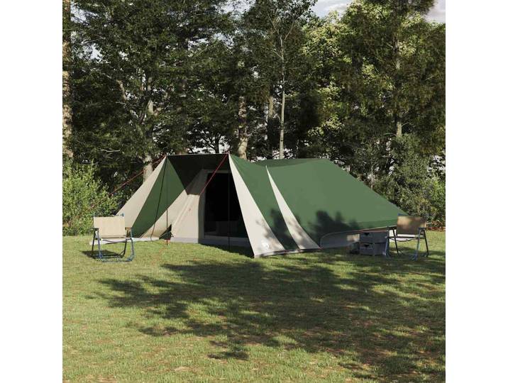 vidaXL Tipi Zelt 12 Personen Grün Taft