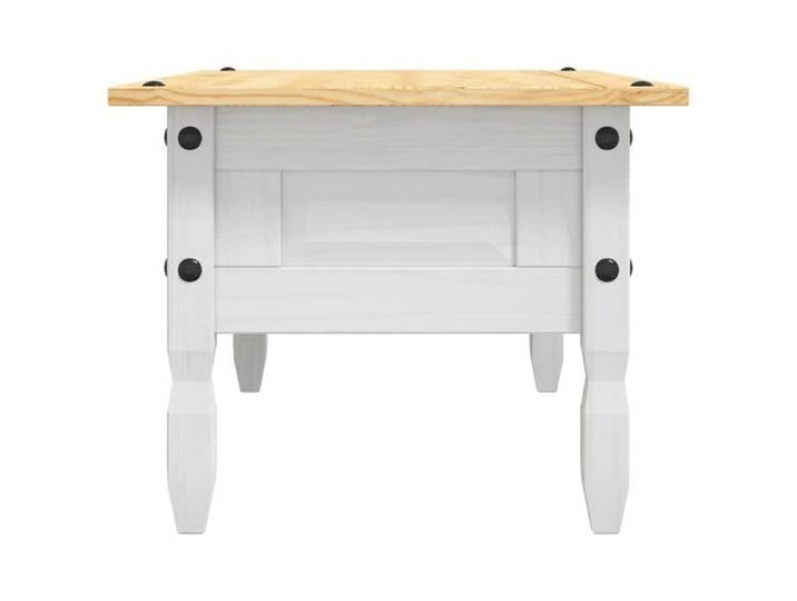 Table basse Pin mexicain Gamme Corona Blanc 100x60x45 cm_2 ans garantie_69896