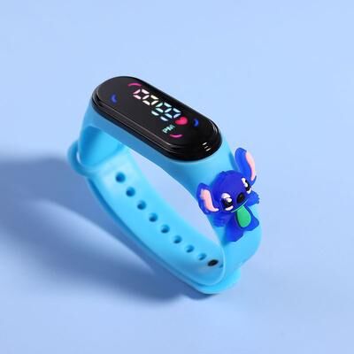 Discount Dollar Deals Fashion Mickey LED Childrens Watch For Girls Waterproof Sports Touch Screen Bracelet With Spiderman Doll Design color Sdz