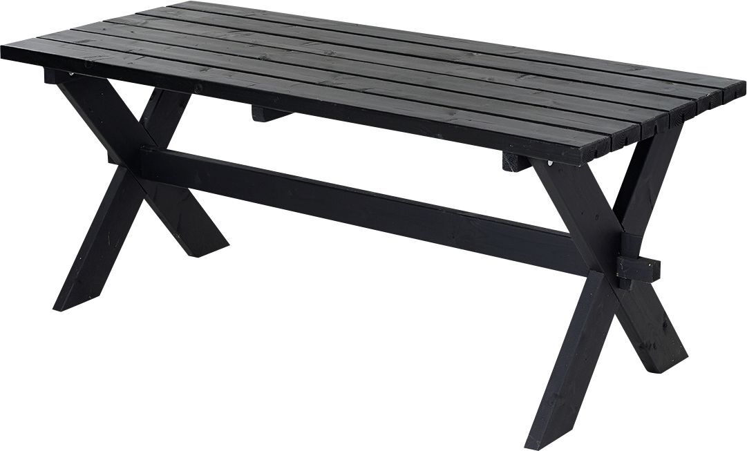 Plus Tisch Nostalgie 177x75x72cm schwarz rechteckig