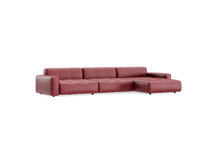 Ecksofa Pensacola 2.0, Edition, kat. d, life line rot, Leder