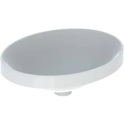 Geberit VariForm Einbauwaschtisch, oval 50x40cm, o. Hl, o. Ül., weiß gl
