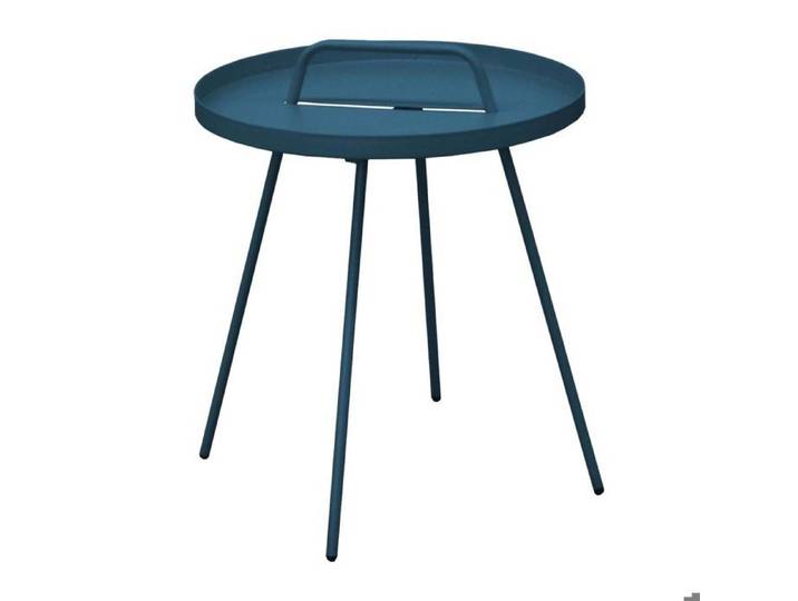 Table basse en acier Flower 44 cm bleu