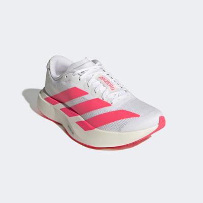 Laufschuh ADIDAS PERFORMANCE "ADIZERO EVO SL FÜR KINDER UND TEENS", Kinder, Gr. 40, pink (cloud weiß, solar turbo, iron metallic), Synthetik, Textil, Schuhe Laufschuh, für Kinder & Jugendliche