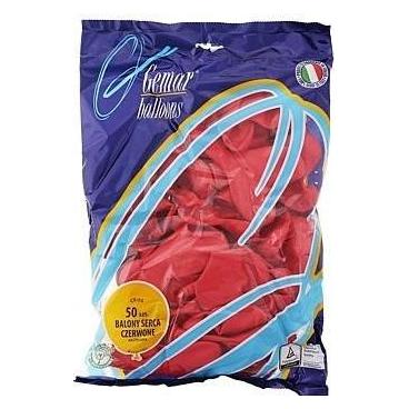 Gemar Pastellballons HERZ ohne Aufdruck, rot (50x) (480563)
