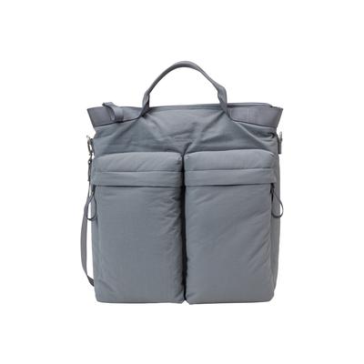 Shopper MARC O'POLO "aus leichtem Recycling-Material", Herren, Gr. B/H/T: 17cm x 43cm x 17cm, grau (dusk blau), Polyamid, unifarben, Taschen Shopper