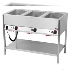 Bain-Marie Wagen Warmhalter Wasserbad Speisenwärmer 3xGN1/1 1200x600x900mm