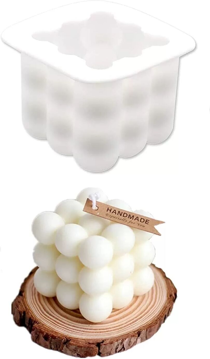 INF Moule en silicone / Moule à bougie Bulles 7,5 x 7,5 cm