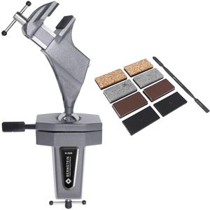 Bernstein Schraubstock 9-205-SET 1, drehbar, Set, 50mm Backenbreite, Tischklemme, Spannweite 70mm