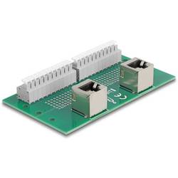 Delock RJ50 Netzwerk Adapter [2x RJ50-Buchse - 2x Buchse] Grün, Grau 67015