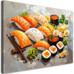 LEINWANDBILD Sushi Essen 90x60cm