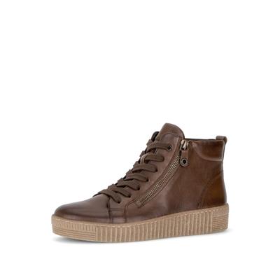 Sneaker GABOR "Sneaker high", Damen, Gr. 38, braun, Schuhe Sneaker