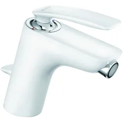 KLUDI BALANCE Bidet-Einhandmischer, Einlochmontage, Auslaufhöhe 100mm, 522169175, Farbe: Weiß / Chrom