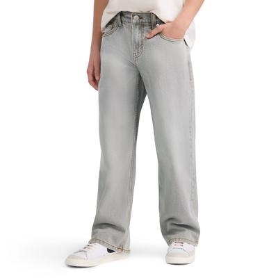 5-Pocket-Jeans LEVI'S KIDS "LVB 578 BAGGY JEANS", Jungen, Gr. 14 (164), N-Gr, grau (boulder), Denim/Jeans, Obermaterial: 99% Baumwolle, 1% Elasthan, Jeans 5-Pocket-Jeans, Baggy-Silhouette, locker und lässig