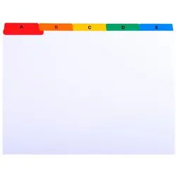 Exacompta Set Trennblätter alphabetisch aus weißem Karton 160 g/m2, 160x210 mm