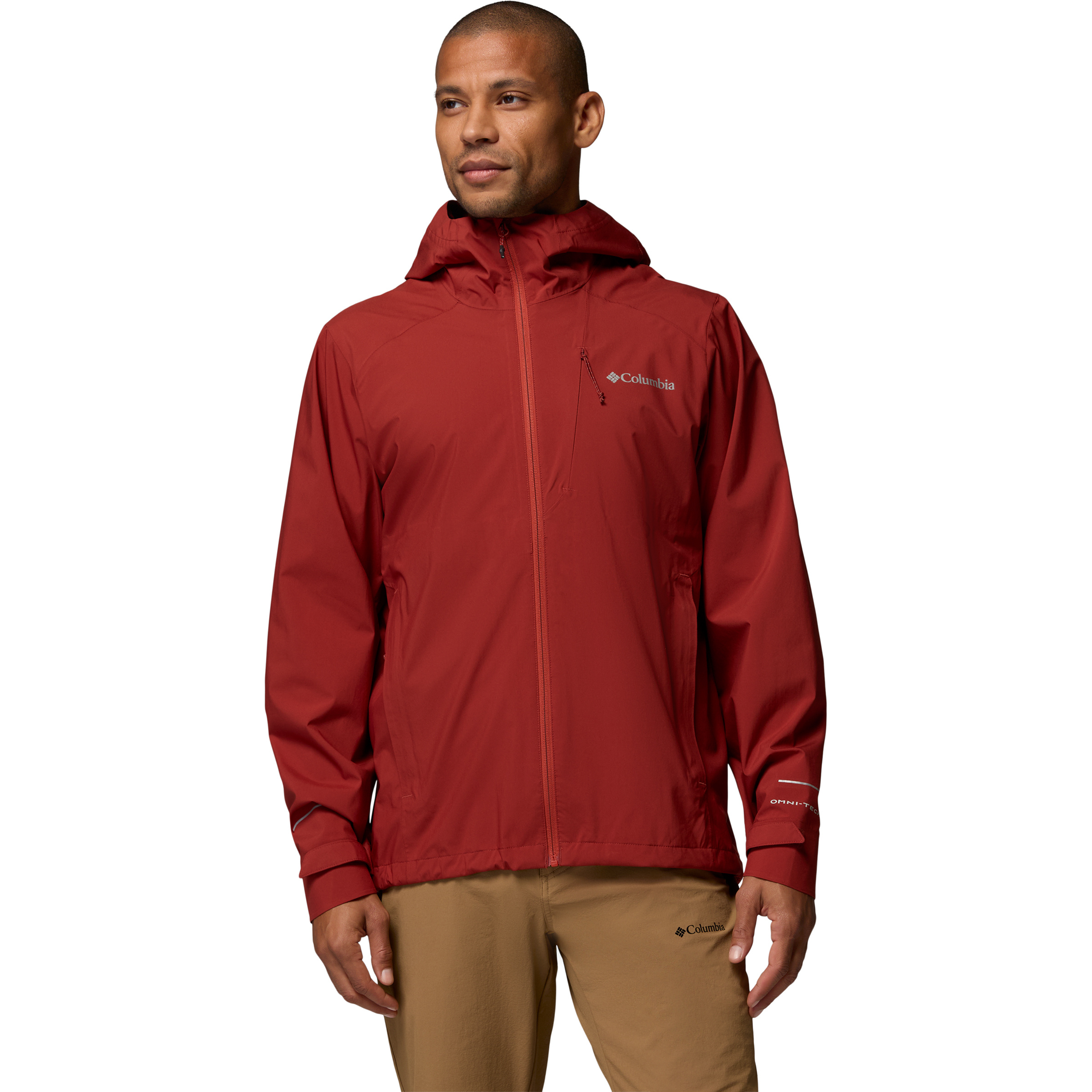 Columbia Trailborne 2.5L Herren Regenjacke rot Größe L Camping
