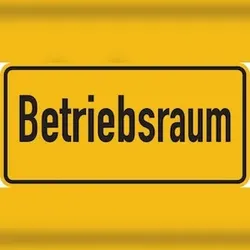 Hinweisschild, Betriebsraum, 100 x 200 mm, Folie - 200x100 mm Folie selbstklebend