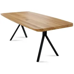 MASSIVHOLZTISCH Danette 10 180x77x90 Esszimmertisch Wildeiche geölt