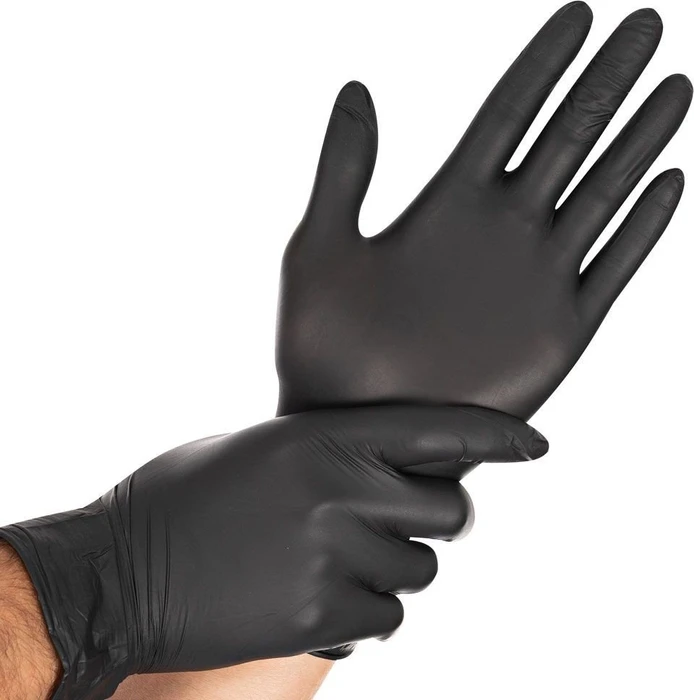 franz mensch Nitril-Handschuh "DARK" HYGOSTAR, S, schwarz