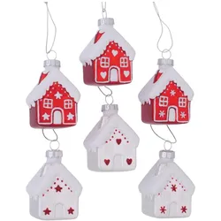 Boltze Home, Christbaumschmuck, Nellas Haus Weihnachtsanhänger sort. 7,5cm (1 Stück)