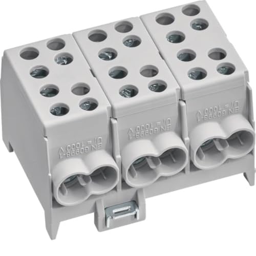 Hager KH35L3 hoofdleidingaansluitklem, 3-polig, 2x35-2x25 qmm, grijs