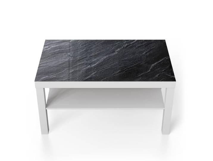 DEQORI Glastisch weiß groß 90x50 cm Motiv Geheimnisvolle Tiefe ausgefallener Beistelltisch aus Glas Hochglanz Couchtisch fürs Wohnzimmer moderner Couch Tisch mit Design