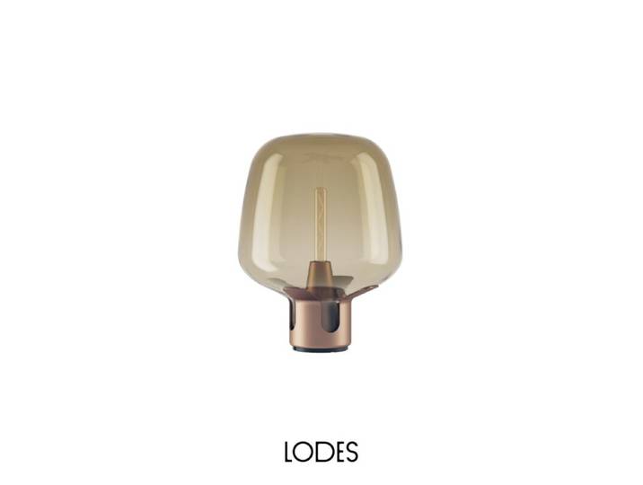 Lodes Tischleuchte Flar - Honey , Terra , Medium Design, Skandin