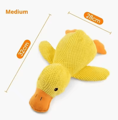 Inspire Picks Calming Plush Duck Dog Toy Squeaky Chew Companion For Puppies & Dogs medium Duck