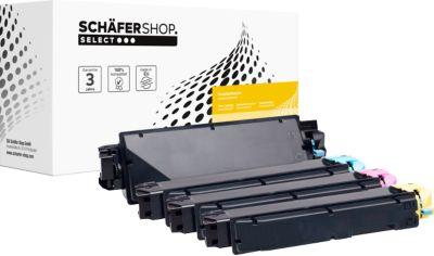 Schäfer Shop Select Toner, ersetzt Kyocera TK-5270 CMYK (OPTK-5270), Mixpack, schwarz, cyan, magenta, gelb