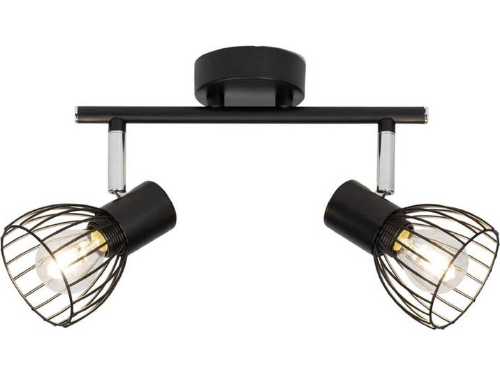 BRILLIANT Lampe Blacky tube spot 2flg noir 2x D45\, E14\, 40W\, approprié pour les lampes à gouttes (non incluses) approprié pour les ampoules LED