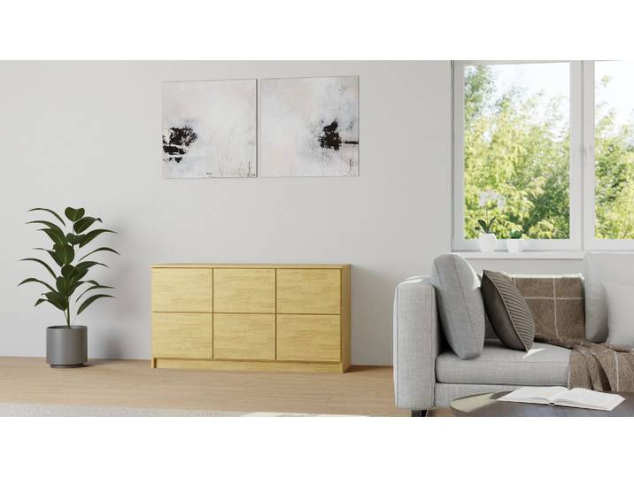 Moderne Schubladenkommode Eiche Natur geölt