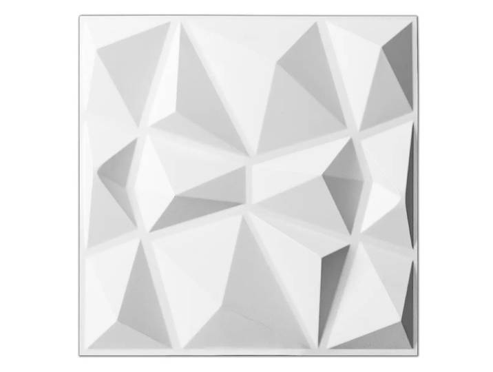 Art3d Panneaux muraux 3D Premium à motif diamant - Blanc 30 x 30 cm (Lot de 33)