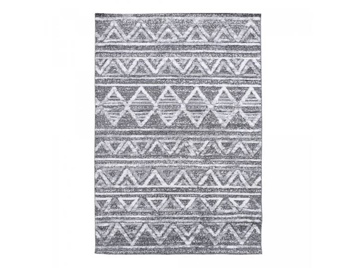 Tapis shaggy 120x170 gris, blanc