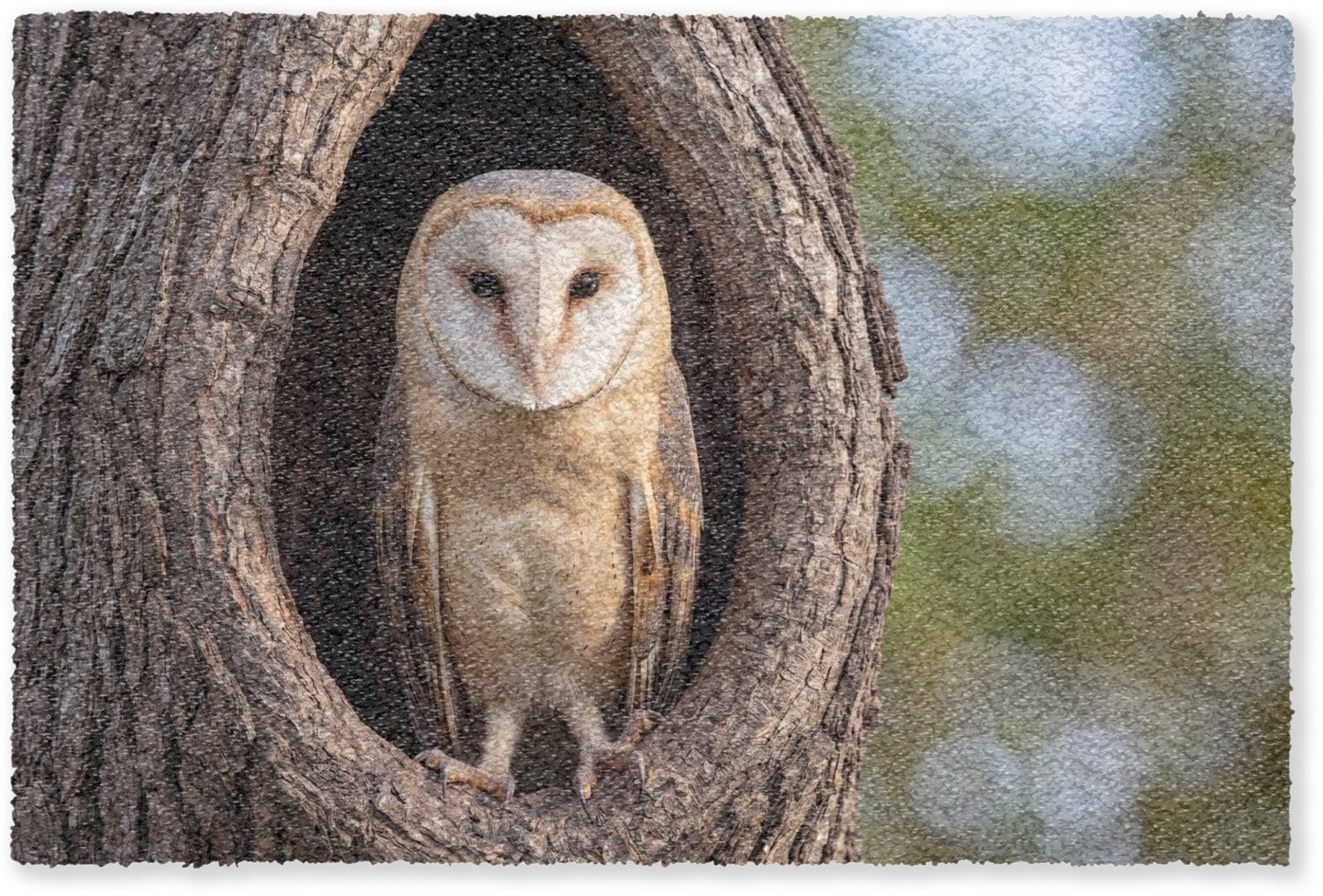 MuchoWow Deurmat Kerkuil Boom Natuur Bruin B/D: 120 x 80 cm