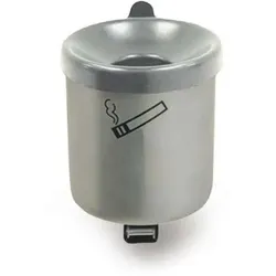 Selbstlöschender Wandascher aus Edelstahl, 0,6 Liter Volumen