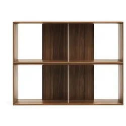 Zwei Regalmodule in Nussbaumfarben 101 cm breit (zweiteilig)
