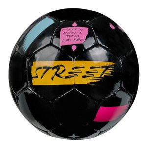 Derbystar Fußball Street Soccer v25, 162022, Größe 5, 400 Gramm, schwarz/gelb/blau, Freizeitball