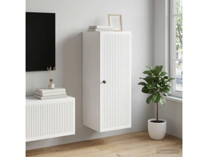 VIHHQGC Wandschrank Weiß 33 x 34,5 x 90 cm Holzwerkstoff mit Regalen Wandmontage, viel Stauraum, elegantes Rechteckdesign, nostalgischer Vintage-Stil, langlebiger Holzwerkstoff, leicht zu