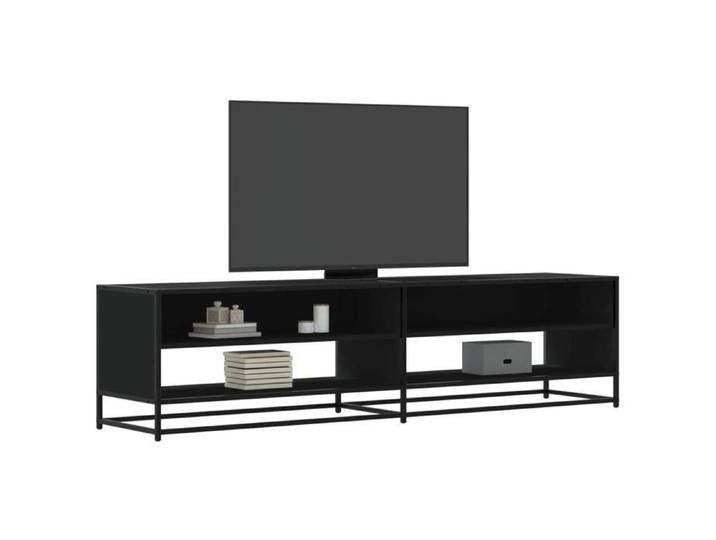 Meuble TV noir 180 5x40x46 cm bois d'ingénierie support TV buffet TV meuble multimédia banc TV meuble hifi 3300800