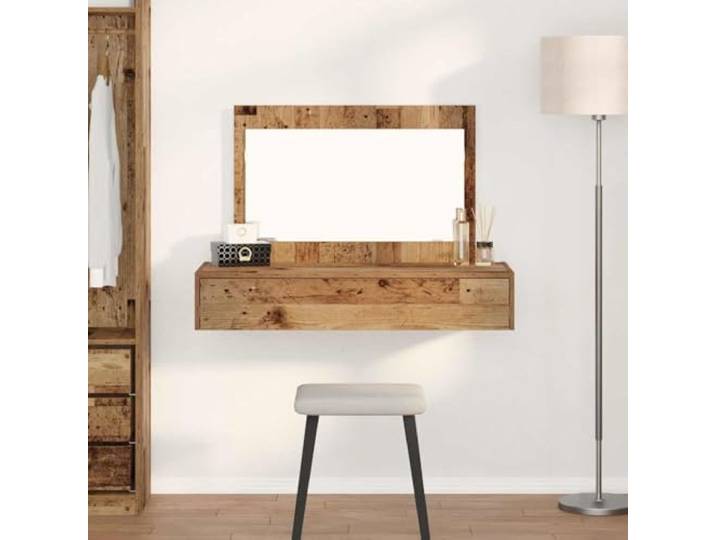 Schminktisch Braun 100 x 40 x 70 cm Holzwerkstoff mit Spiegel Matte Oberfläche, viel Stauraum, flacher Spiegel, moderne Optik, langlebiges Material