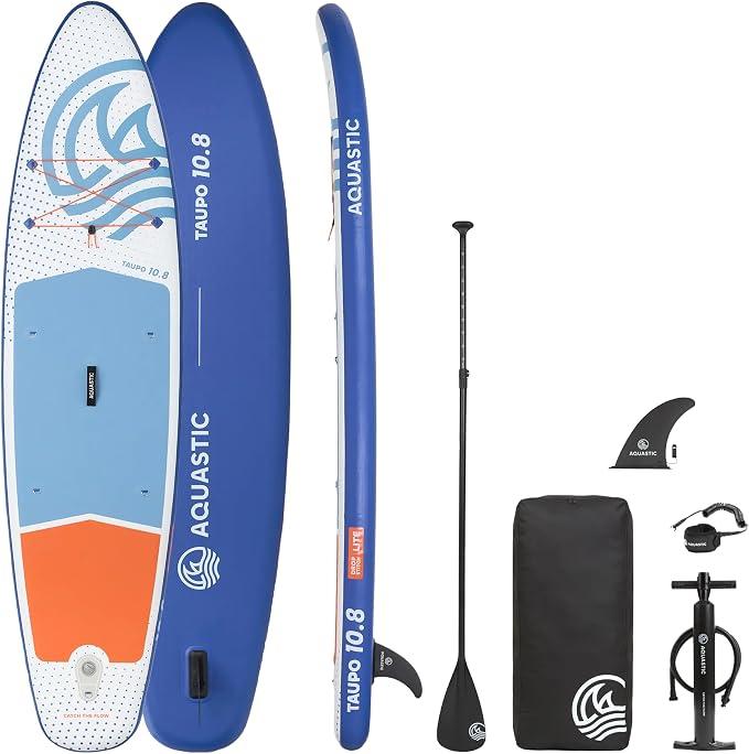 Taupo SUP Board 10'8" Allround - aufblasbares Stand Up Paddle Board mit Paddel, Pumpe & Rucksack