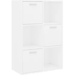 vidaXL Lagerschrank Weiß 60x29,5x90 cm Holzwerkstoff