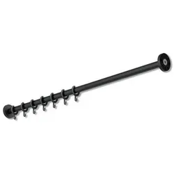 Hewi System 900 Vorhangstange 900.34.40060DC Edelstahl pulverbeschichtet schwarz tiefmatt, Länge 1000mm, 10 Vorhangringe