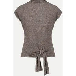 Shirt mit Knotendetails Silber 42