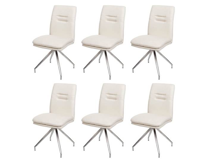 ESSZIMMERSTUHL Cremeweiß 6er-Set